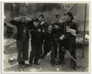 10" x 8" Glossy Photo From the 1935 Three Stooges Film "Uncivil Warriors" -- Very Good Condition